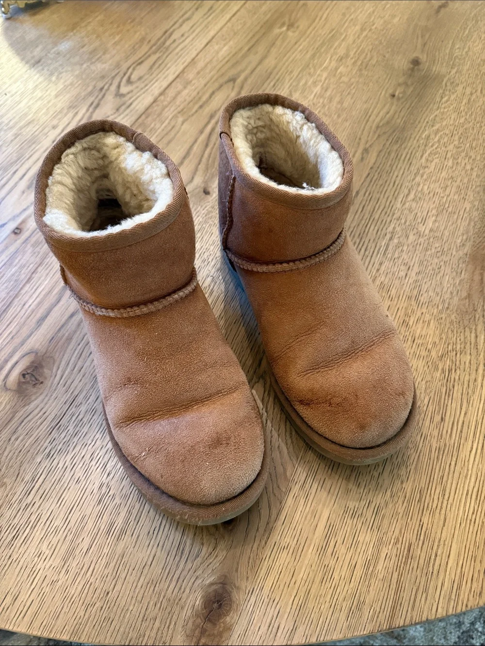 UGG Kids Chestnut Brown Shearling Boots